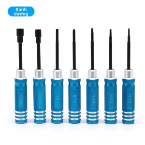 Bộ Dụng Cụ Tua Vít Lục Giác 7 Món Dành Cho Máy Bay Trực Thăng Ô Tô Máy Bay Điều Khiển Từ Xa - Bộ Sửa Chữa Đa Năng Kim Loại Màu Đỏ Xanh Dương Đen Dành Cho Đồ Chơi Điều Khiển Từ Xa
