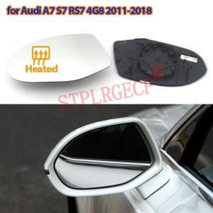 For Audi A7 S7 RS7 4G8 2011-2018 LHD Replacement Side Rearview Mirror Heating Glass Heated Mirror Lens with Plate LH RH