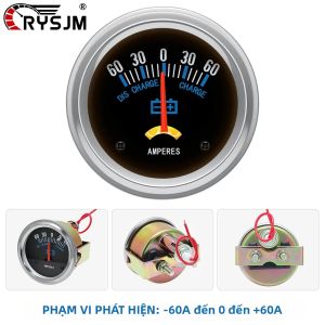 RYSJM | Đồng Hồ Đo Điện Áp Cơ Học 52mm 12V Đồng Hồ Đo Dòng Điện 60A-0-60A Dùng Cho Máy Móc Nông Nghiệp Ô Tô Đa Năng