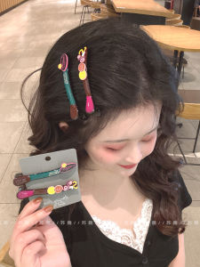 Kẹp Tóc Chữ Cái Mặt Cười Dễ Thương Dành Cho Nữ Kẹp Tóc Màu Tương Phản Cao Cấp Phụ Kiện Tóc Bên Hông Kẹp Tóc Thời Trang Mới Ra Lò