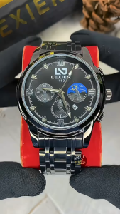 Jam Tangan Pria Luxury Diamond Bisnis Kasual Formal Waterproof Asli Tahan Air Original Premium Luminous Bercahaya Kalender Date Aksesoris Arloji Mens Watches Quartz Analog Kaca Tebal Tahan Gores New Model Terbaru Cowok Bergaya Keren Kekinian -JXR-02