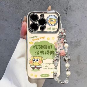 Creative Silicone Phone Case for  16Pro Max 15Pro 14Fun 13Personalized Text 17Pro Max Cartoon  with Lanyard