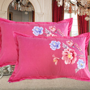 Pure Cotton Red Pillowcase Wedding Single Person 2 Optional Filling Add Pillow Set Bedding Accessories Couples Covers