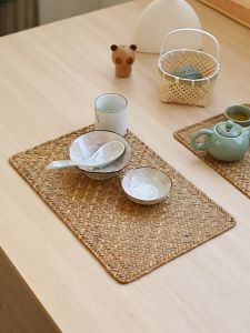 Natural Seagrass Placemats Rattan Wicker Placemats For Table Rectangular/Round Woven Placemats