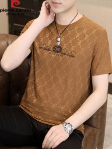 Áo Thun Tay Ngắn Pierre Cardin Ice Silk Cổ Tròn Thời Trang Mùa Hè Cho Nam Áo Thun Thường Ngày Thoáng Khí Thoải Mái