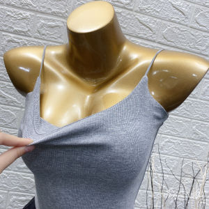 Áo Ba Lỗ Hở Lưng Ôm Vừa Vặn Hai Lớp Có Họa Tiết Sợi Xoắn Gợi Cảm Cài Vai Mùa Hè Dành Cho Nữ