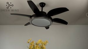 GREEN WIND Ceiling Fan With Light 52" Ceiling Fans With Lights Indoor Ceiling Fan Light With 6 Blades For Living Room