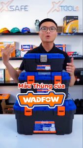 Thùng đựng đồ nghề đa năng WADFOW 13-16-19 inch | hộp đồ nghề/dụng cụ 5 ngăn nhựa PP chịu lực cao chống va đập khóa kim loại hoặc khóa sắt XTOOLs