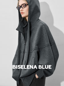 BEIQIANI | Simplicity Street Style Airy Cotton Grey Hoodie Loose Short Style