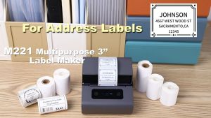 Phomemo M221 Portable Label Printer Support 20mm-80mm Print Width Great For BarcodePrice TageLogoName Sticker