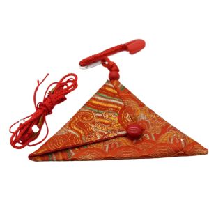 Pin and Red String Triangle Protection Amulet Bag
