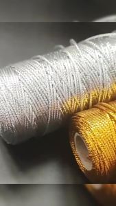 Nexlent 100M/Roll Gift Box Decor Tag Line Tying Rope Packaging Thread Metallic Cord Christmas Strap Ribbon