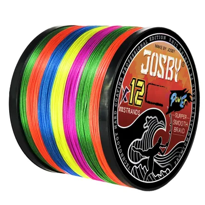 JOSBY Fishing Lines 12 Strands Braided PE 300m 500m 1000m Japan Multifilament Carp Fly Fishing Wire Strong 12X Weave Pesca