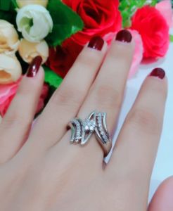 Cincin Titanium Silver terbaru Perhiasan wanita TAHAN KARAT Dan tidak mudah luntur