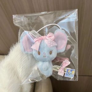 Miniso | Cute Frando Mouse Plush Keychain with Bowknot Adorable Cartoon Mouse Stuffed Pendant for Bags Keys Perfect Gift for Soft