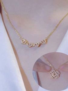 New Chinese Style Non-Fading Necklace for Women Friend Circle Trendy Luxury Small Audience Gift for Mom Titanium Steel Chain