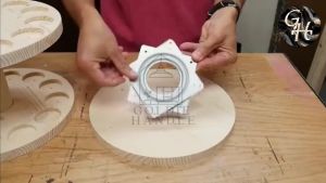 Ring Rotator Meja Makan Kursi Putar Persegi Besi Kolaher Silver