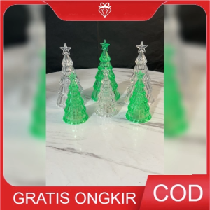 Lampu LED Mini Pohon Natal Akrilik Warna-warni – Lentera Hias Salju – Hiasan Aksesoris Christmas LMP115