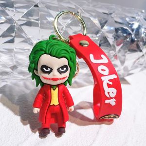 Bandai | 3D Joker PVC Keychain Horror Clown Pendant Car Key Holder Bag Decoration Gift