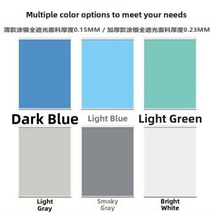 Full Blackout Thermal Insulation Sunshade Roller Blinds
