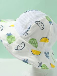 Childrens Summer Hat Sun Protection Breathable Thin Wide Brim Cute Baby Sun Cap Boys Girls Casual Cotton Fisherman Cap