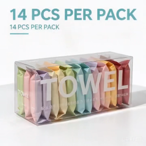 Travel-Friendly 14-Pack Mini Bath Towels Set Bath Towel Compressed Towel Travel Quick-Drying Towel Travel Trip Essential Shower Towel