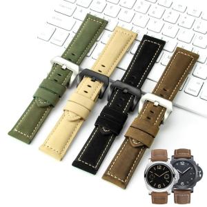 Dây Đeo Đồng Hồ Da Thật Panerai Cho Nam PAM111 441 Da Mad Horse Mờ 24 26mm Dây Đeo Đồng Hồ Bằng Da Mad Horse Mờ Cho Nam