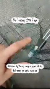 Vó Bắt Thủy Sản 1m x 1m - Kéo Lưới Nhấc Cá Tôm Cua Tép Chất Liệu Cao Cấp - SaFami Store