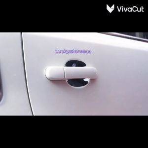 1 Set 4pcs Car Door Handle Inner Bowl Anti Scratch Protector Carbon Fibre Fiber Sticker Proton Honda Toyota Nissan