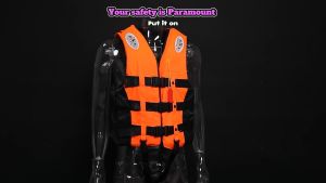 Life Jacket Adult Kids Safety Water Safety Rescue Jacket For Drifting Surfing Rowing Fishing Outdoor 4 colours whistle Included Outdoor life jacket floater Swimming Life Vest Water Safety Rescue Jacket