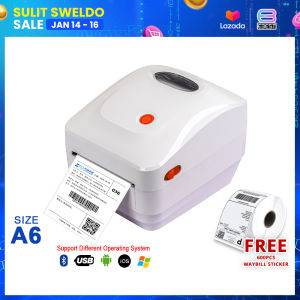 AD240-BT Thermal Label Printer Bluetooth/USB Inkless Printer with 100pcs Waybill Stickers for Wireless Portable Printer
