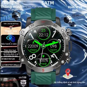 Đồng Hồ Thông Minh Quân Sự GPS Băng Tần Kép 5ATM Chống Nước 300mAh Pin La Bàn Thể Thao Đồng Hồ Thông Minh Dành Cho Android iOS Với Tính Năng Theo Dõi Nhịp Tim