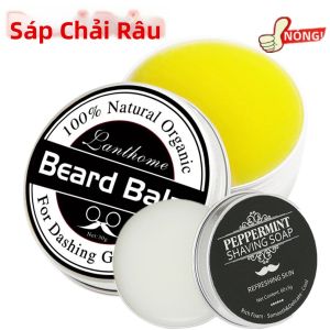 Sáp Dưỡng Râu Tự Nhiên Cho Nam - Dầu Dưỡng Ẩm Làm Mượt Râu Kích Thích Mọc Râu Kem Chăm Sóc Chuyên Nghiệp Tạo Kiểu Râu Chăm Sóc Da
