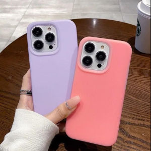 Candy Jelly Color Phone Case For iPhone 11 15 14 13 12 Pro Max 7 8 Plus XR X XS Max Liquid Silicone Shockproof Bumper Back Cover