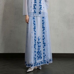 Embroidered Silk Improved Horseface Skirt