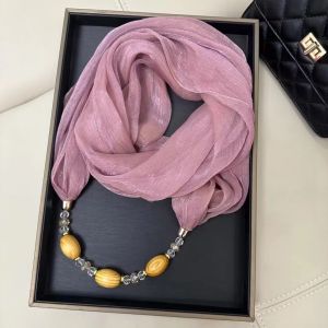 Khăn Choàng Lụa Thời Trang Đa Năng Phong Cách Hàn Quốc Chống Nắng Khi Đi Du Lịch Và Mua Sắm Mùa Hè Cho Nữ