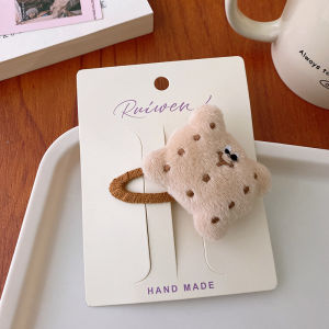 Li Cutie-Homemade Cute Cotton Filling Stuffed Cartoon Rabbit Puppy Biscuit Cloth-Wrapped Hairpin BB Clip Kids Hair Accessories