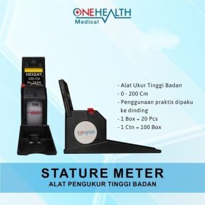 Murah Stature Meter / Pengukur Tinggi Badan 2 Meter ORI