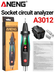 ANENG | Socket Circuit Analyzer Mini Pencil Multimeter AC/DC Voltage NCV Leakage Breakpoint Polarity Phase Check ANENG A3012 US/EU Plug