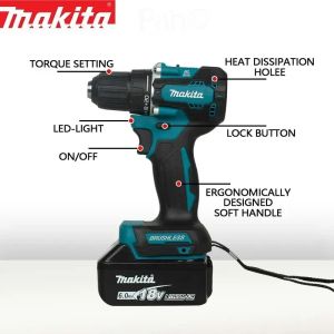 Makita | Makita DDF487 18V Brushless Cordless Drill Driver Electric Impact Screwdriver Rechargeable Power Tool for Drilling & Screwing