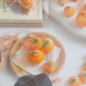 [Lunar New Year]Mandarin Orange Tangerine Shaped Scented Candle Aromatherapy Festival Party Home Decoration