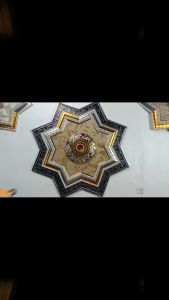 Ornamen Lampu Besar Mewah PVC Fitting Ornamen Lampu PVC / Gypaum / Grc Fitting Hias Ukuran 50CMx50CM Bahan Figura Premium KODE BSK