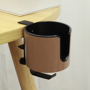 Desk Cup Holder Table Universal Adjustable Pgraded Arm Clamp Nonslip Storage Rack Clip on Coffee Bottles with Hook