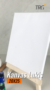 TRG Stretched Art Canvas Board 20x25 cm Watercolor Artist Acrylic Paint - Kanvas Putih Media Lukis Cat Air Akrilik Minyak Poster Siap Melukis Ukuran 20 x 25 TRG
