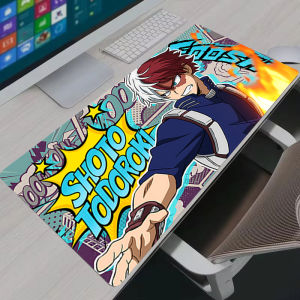 Bandai | Mouse Pad Anime My Hero Academia Todoroki Shoto Mousepad Large Keyboard Mat for Gamer Computer Anti-slip Rubber Desk Mats