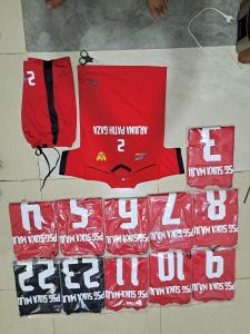 BAJU BOLA ANAK-ANAK SD-SMP GRATIS SABLON USIA 6-13 TAHUN 1 STEL ( BAJU+CELANA GRATIS SABLON)