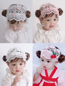 หมวกประดับผมสไตล์เจ้าหญิงสุดน่ารักสำหรับเด็กผู้หญิงอายุ 1 ขวบ หมวกประดับผมแบบสวมสบายสำหรับเด็กแรกเกิดและเด็กวัย 3-6-12 เดือน