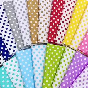 160x50cm Twill Dot Printed Fabric 100% Cotton for DIY Clothing Little Skirt Quilt Cover Drawstring Bag Makeup Bag Patchwork Make