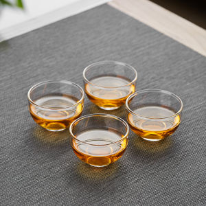 Thickened Glass Tea Set for Home Use Gongfu Tea Drinking Water Personal Mug Transparent Tea Cup Set Thick Heat Resistant Glass
