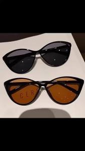 Kính Mát Mắt Mèo Hàn Quốc 1/2 Chiếc Chống Tia UV Nhẹ Retro Hợp Thời Trang Nữ Không Phân Cực Thông Thường Chống Nắng